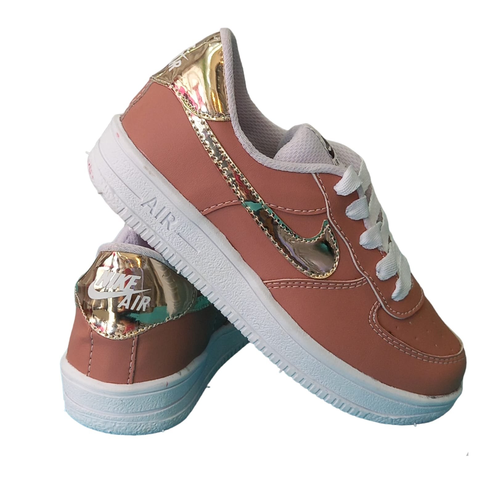 NIKE-AIR-FORCE-KIDS-NUDE-GOLDEN